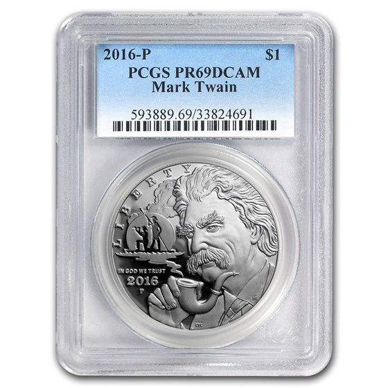 2016-P Mark Twain $1 Silver Commem PR-69 PCGS 2016-P Mark Twain $1 Silver Commem PR-69 PCGS